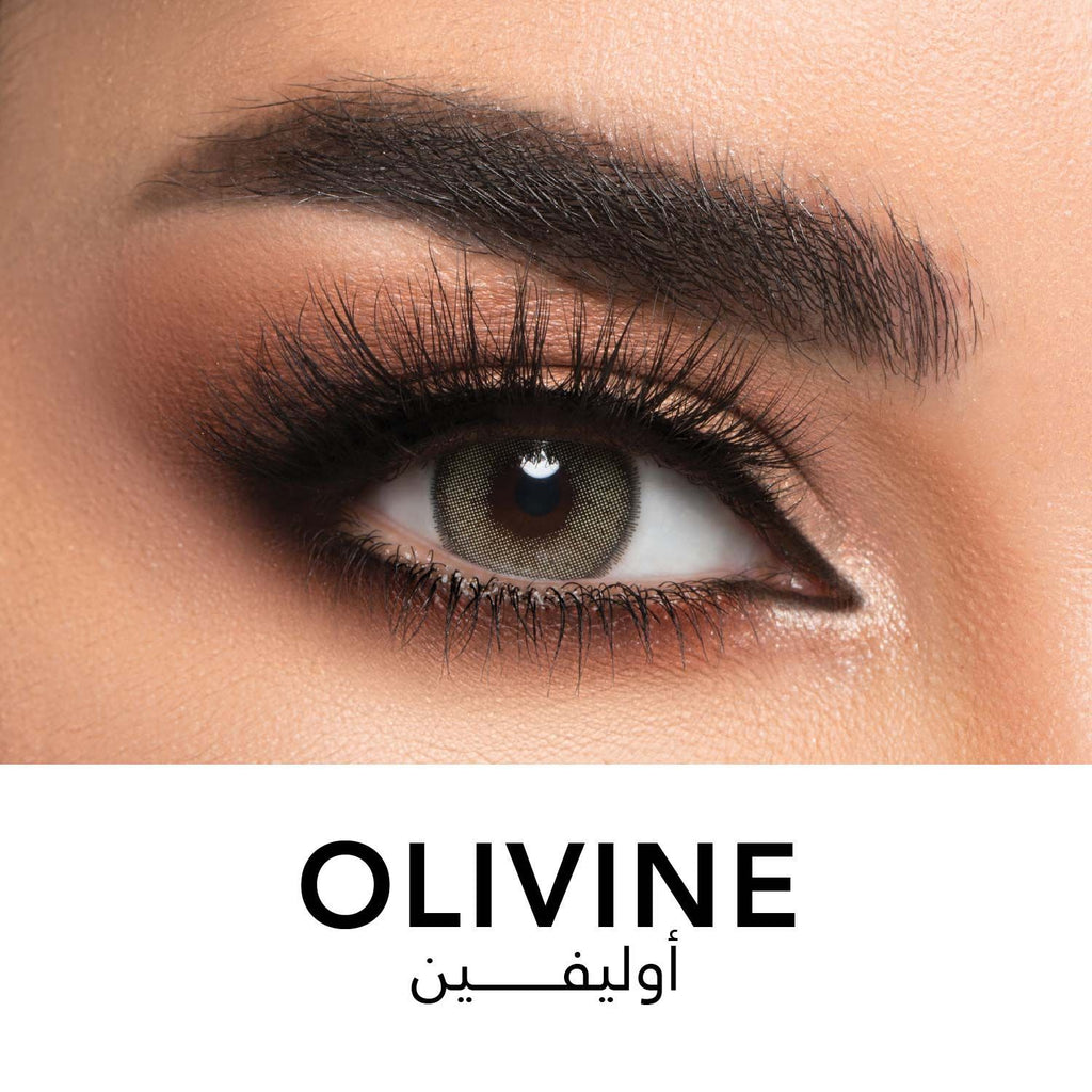 Athena Olivine Colored Contact Lenses