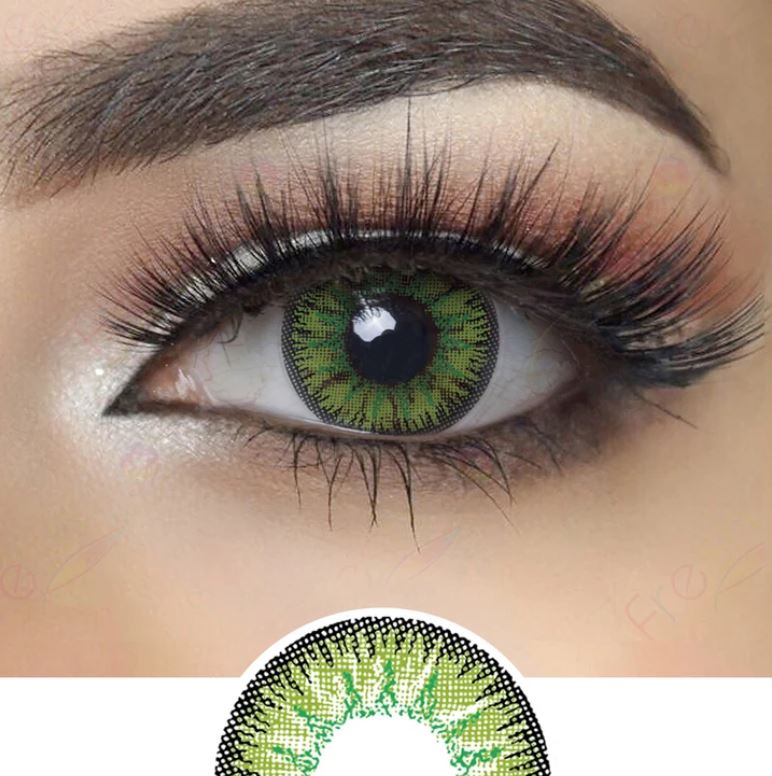 Bright Forest Green Colored Contact Lenses