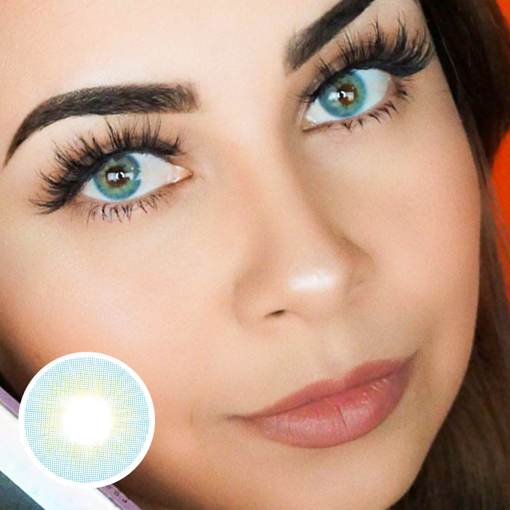 Caramelize Blue Colored Contact Lenses