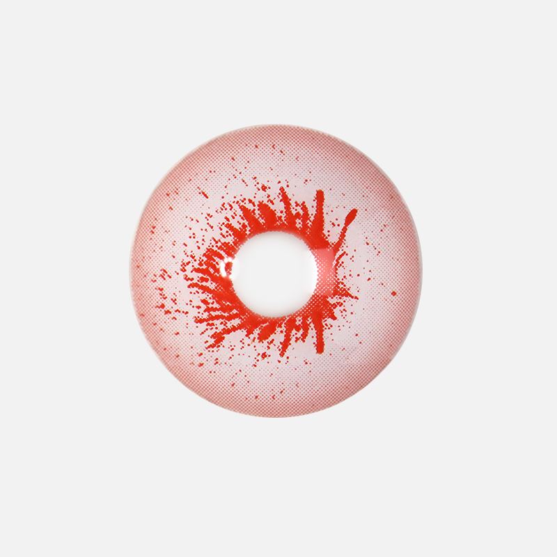 Cosplay 22mm Blood Burst White and Red Colored Contact Lenses