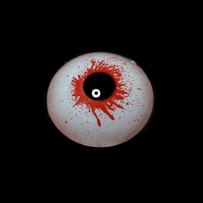 Cosplay 22mm Blood Burst White and Red Colored Contact Lenses
