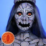 Cosplay Kibutsuji Muzan Red Colored Contact Lenses