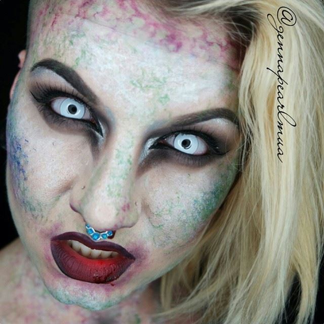 Halloween White block Colored Contact Lenses