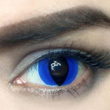 Halloween Cat Eye Blue Colored Contact Lenses
