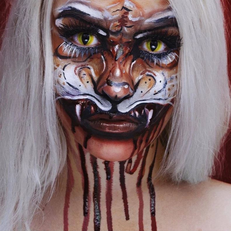 Halloween cat eye yellow Colored Contact Lenses