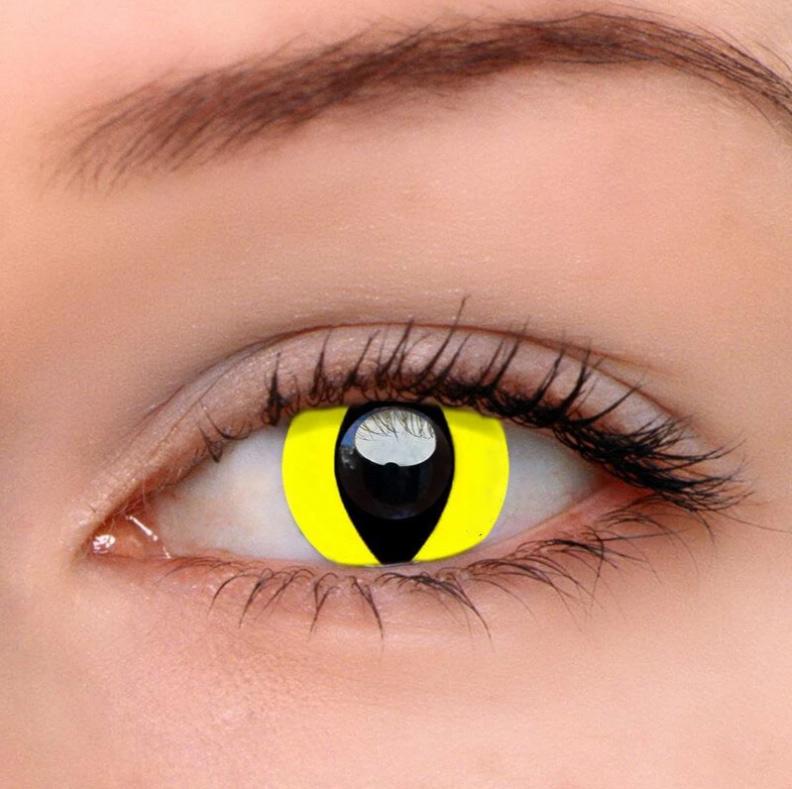 Halloween cat eye yellow Colored Contact Lenses