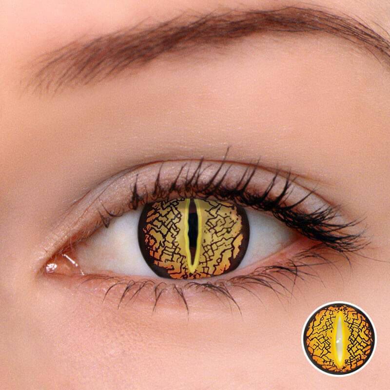Halloween Lizard Eye Brown Colored Contact Lenses