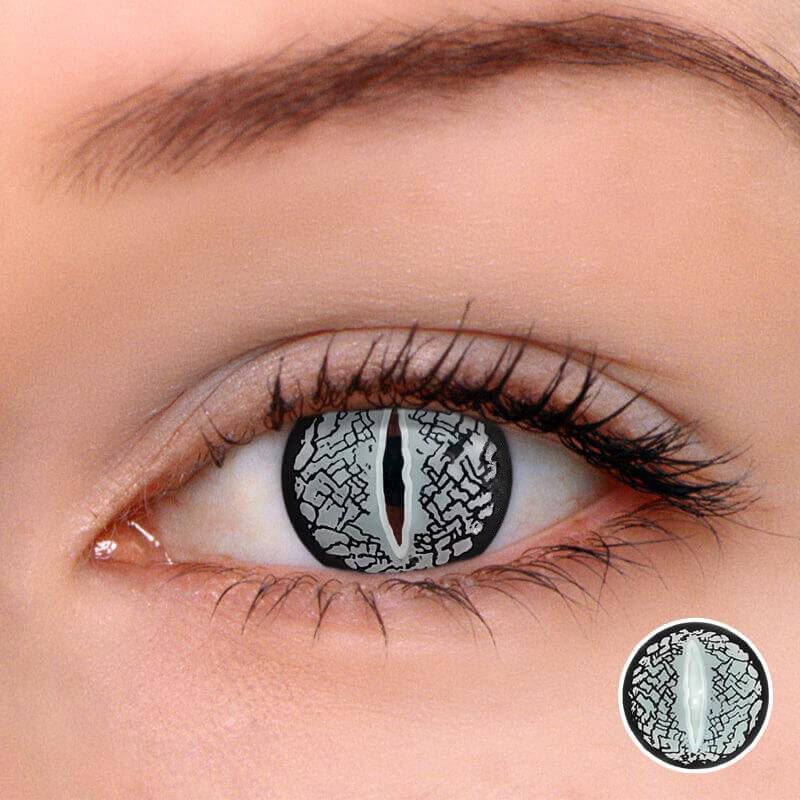 Halloween Lizard Eye Sliver Colored Contact Lenses