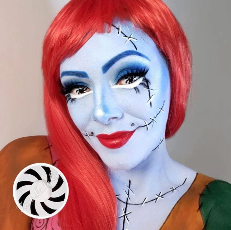 Halloween OPTICAL ILLUSION Black Colored Contact Lenses