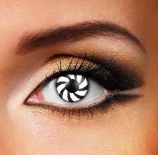 Halloween OPTICAL ILLUSION Black Colored Contact Lenses