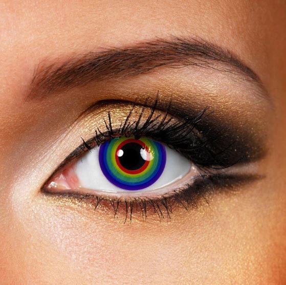 Halloween RAINBOW Multicolor Colored Contact Lenses