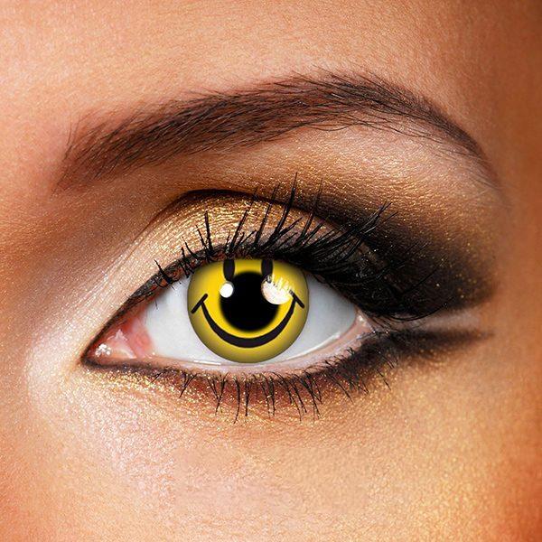 Halloween smile yellow Colored Contact Lenses
