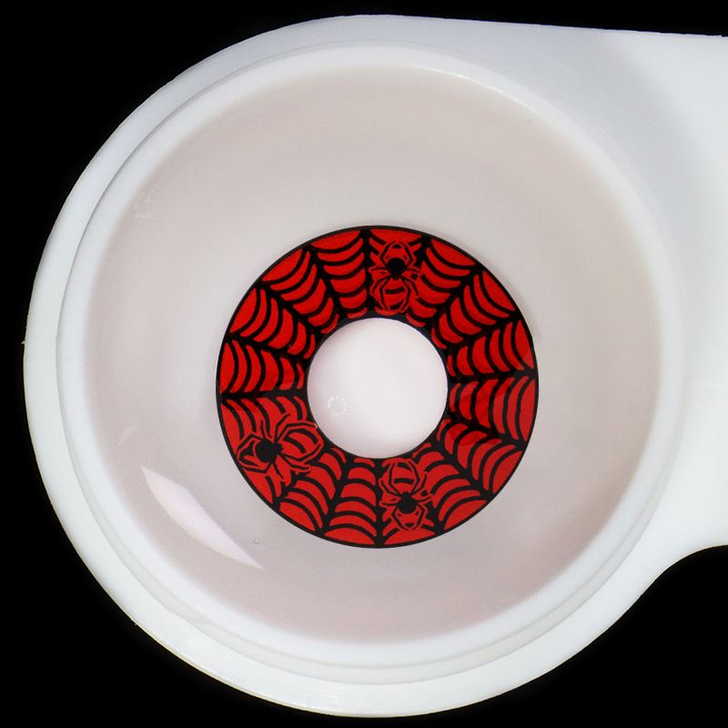 Halloween Spider Web Black Colored Contact Lenses