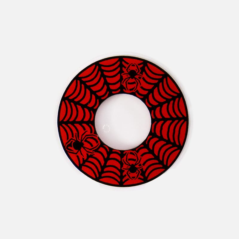 Halloween Spider Web Black Colored Contact Lenses