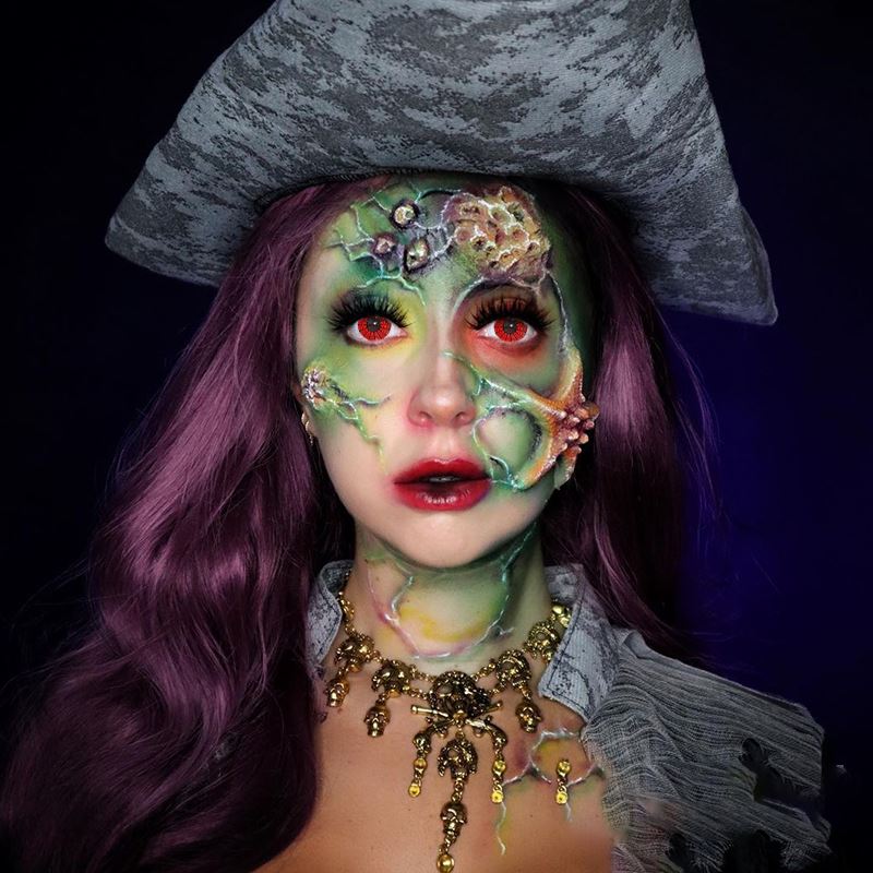 Halloween Spider Web Black Colored Contact Lenses