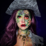Halloween Spider Web Black Colored Contact Lenses