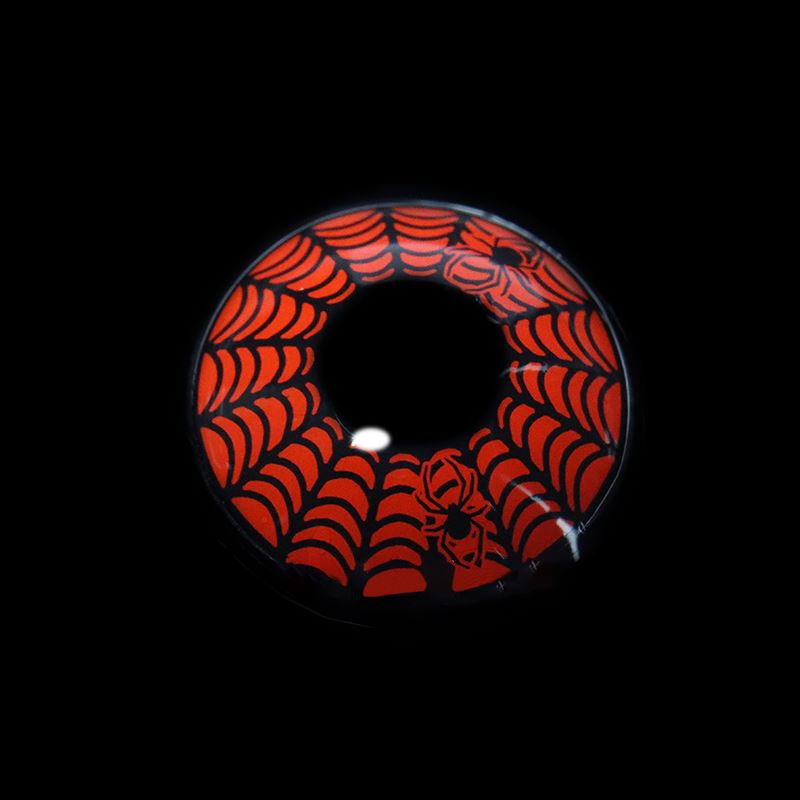 Halloween Spider Web Black Colored Contact Lenses