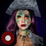 Halloween Spider Web Black Colored Contact Lenses