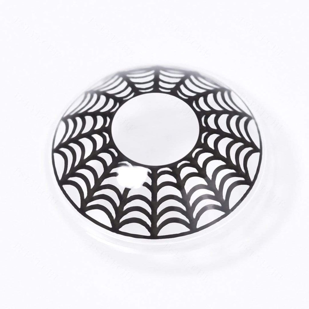 Halloween Spider Web White Colored Contact Lenses
