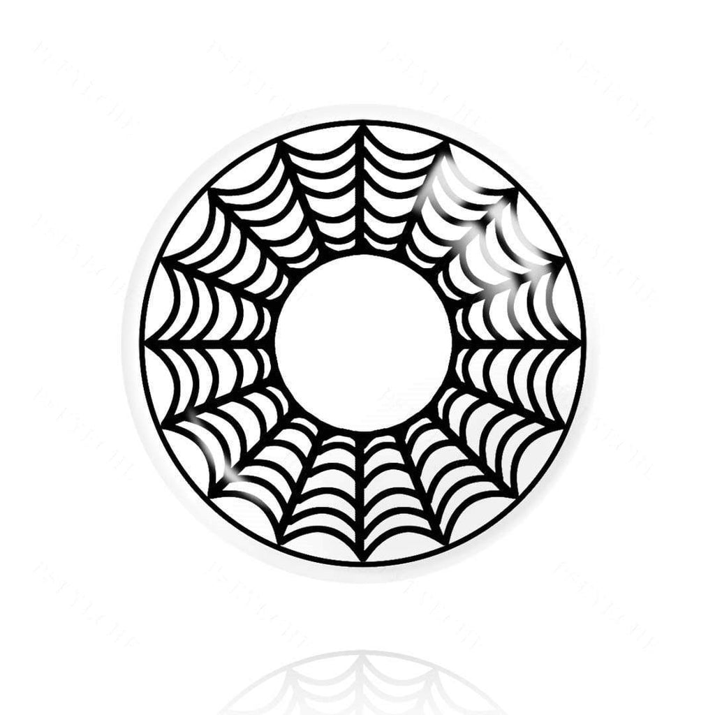 Halloween Spider Web White Colored Contact Lenses