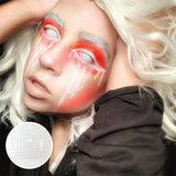 Halloween White Mesh Colored Contact Lenses