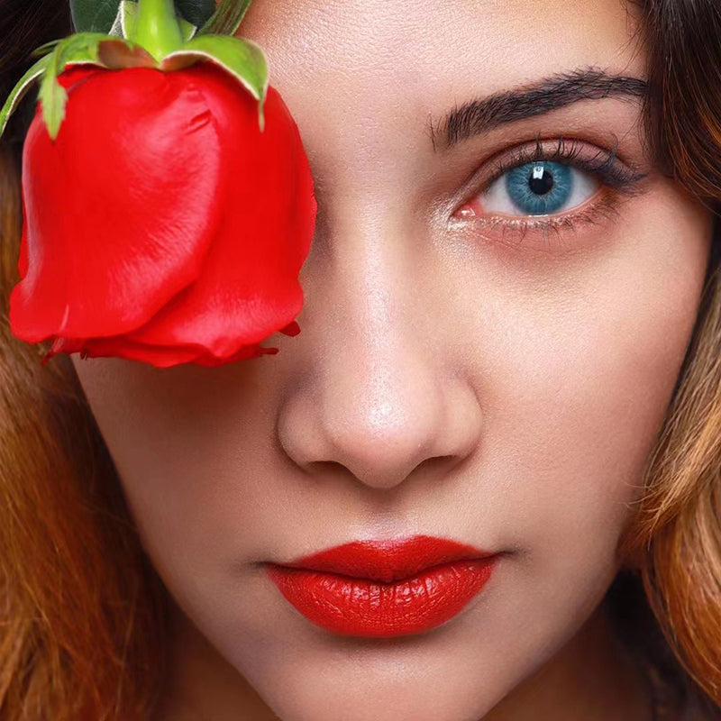 Love Story Martini Blue Colored Contact Lenses
