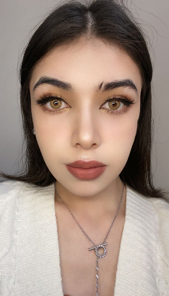 Love Story Pea Brown Colored Contact Lenses