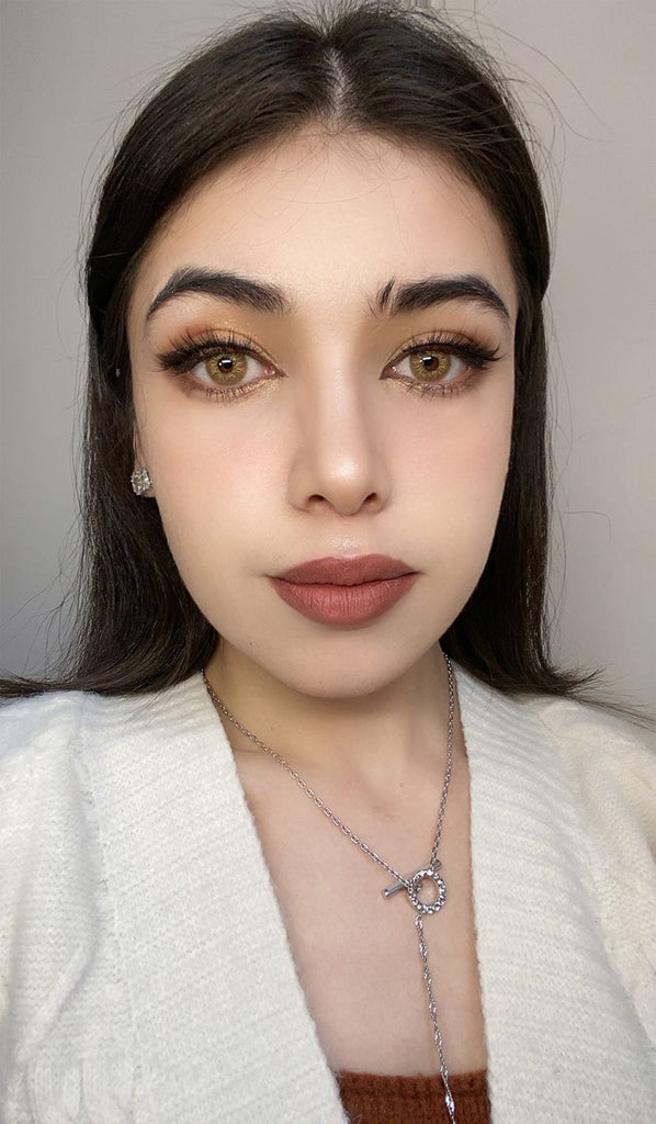 Love Story Pea Brown Colored Contact Lenses