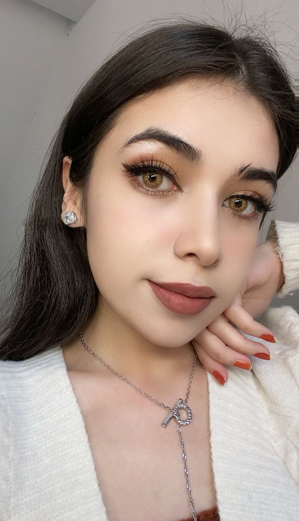 Love Story Pea Brown Colored Contact Lenses