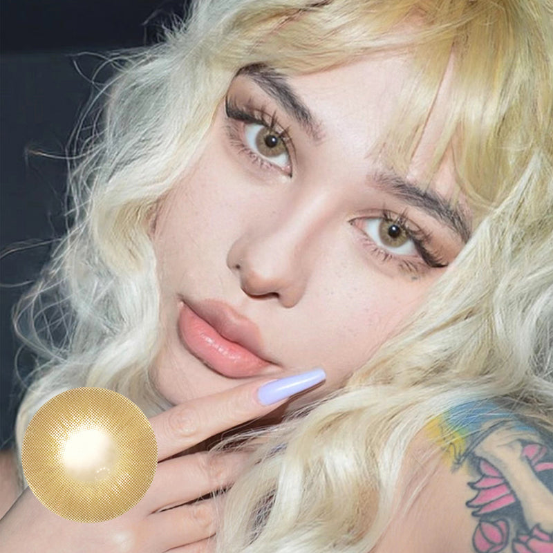 Love Story Pea Brown Colored Contact Lenses