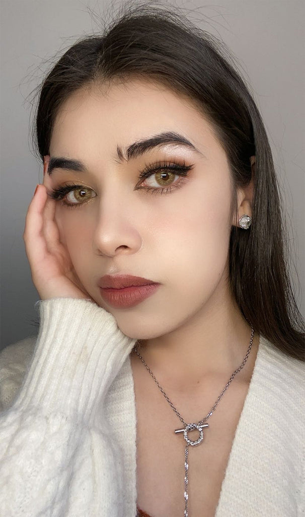 Love Story Pea Brown Colored Contact Lenses
