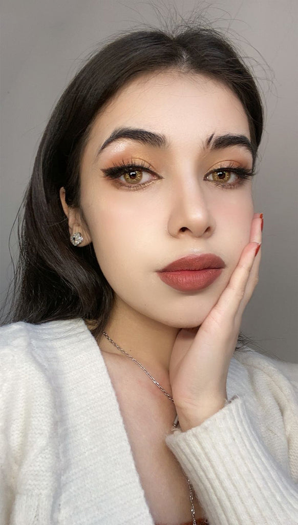 Love Story Pea Brown Colored Contact Lenses