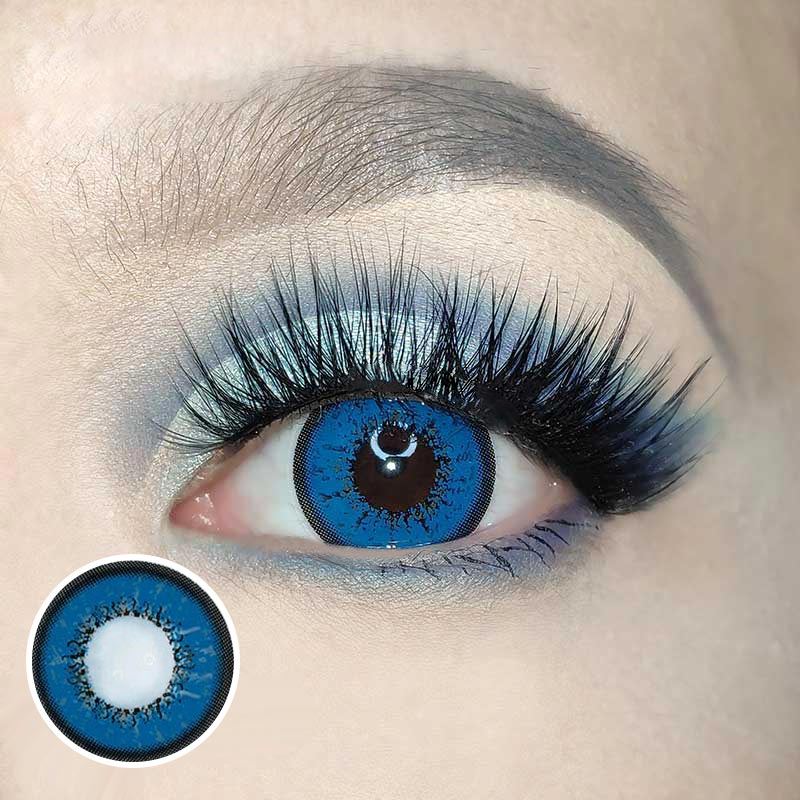 Love Words Blue Colored Contact Lenses