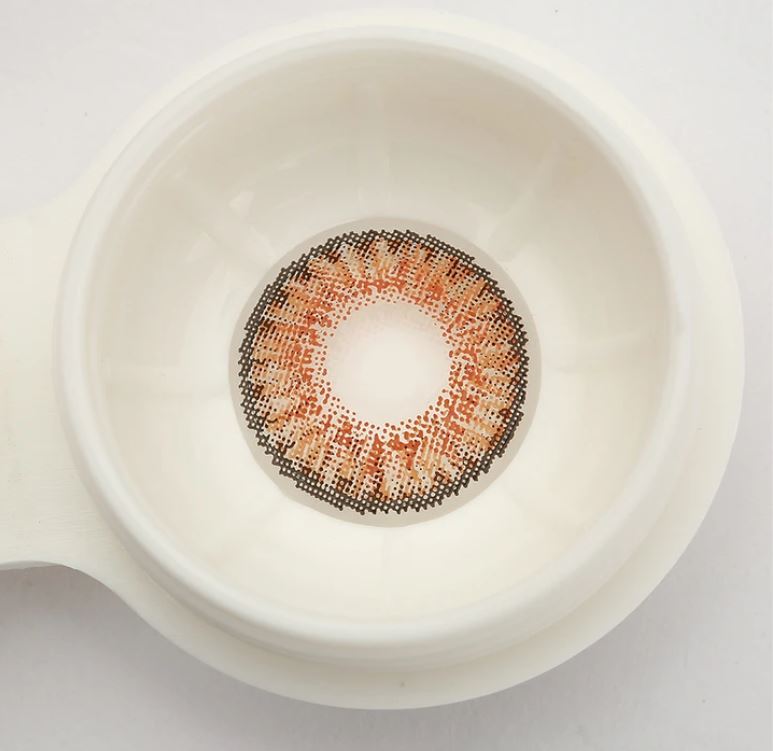 New 3-Tone Gold Brown Prescription Colored Contact Lenses