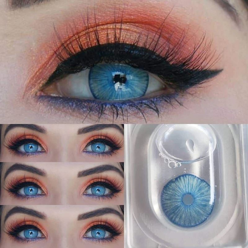 New York Blue Prescription  Colored Contact Lenses