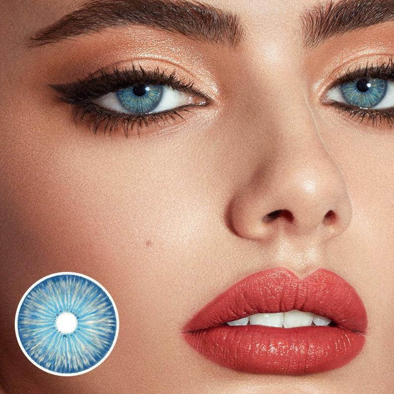 New York Blue Prescription  Colored Contact Lenses