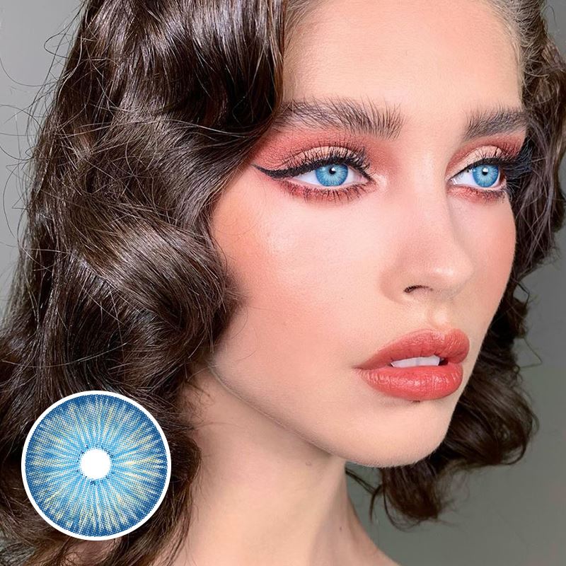 New York Blue Prescription  Colored Contact Lenses