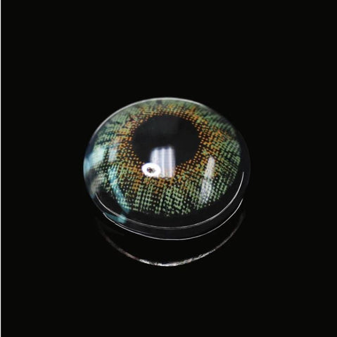 Three Tone 3 Tone Green Prescription Colored Contact Lenses