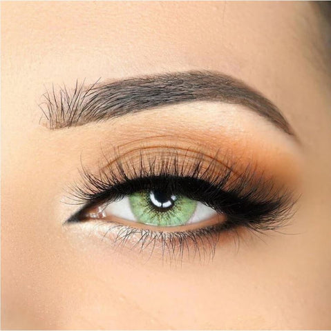 Three Tone 3 Tone Green Prescription Colored Contact Lenses