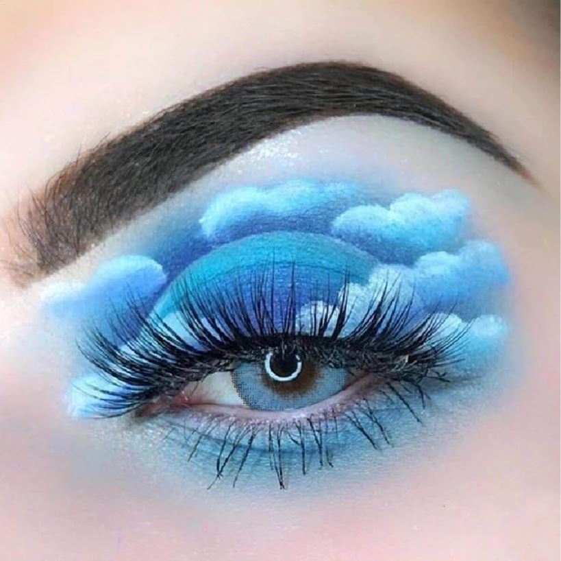 Three Tone Brilliant Blue Prescription Colored Contact Lenses