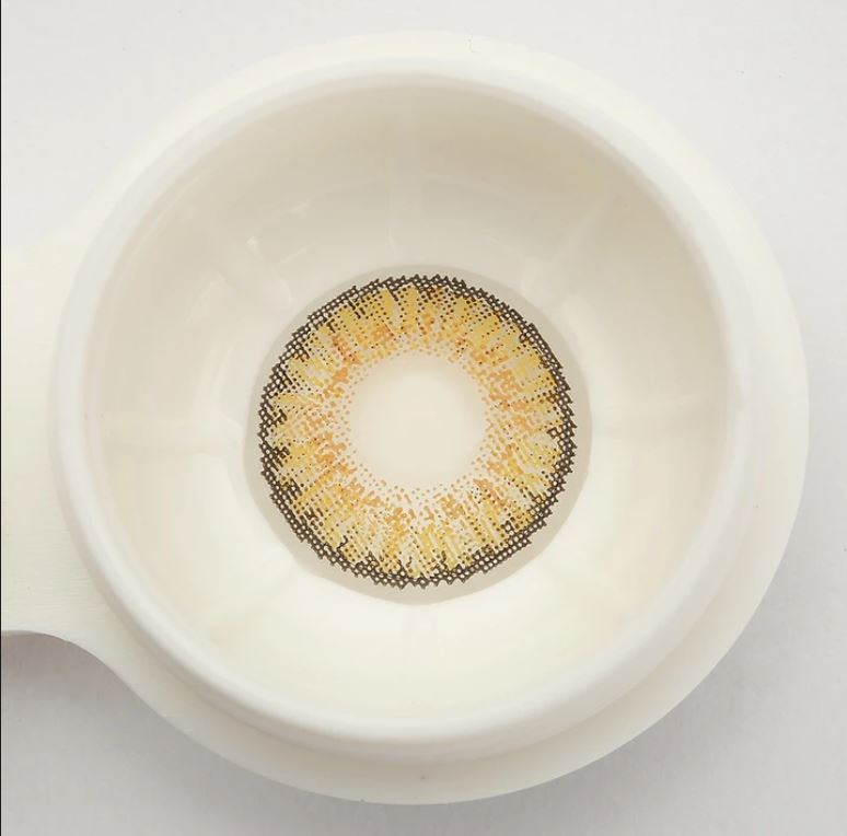 Three Tone Hazel Brown Prescription Colored Contact Lenses