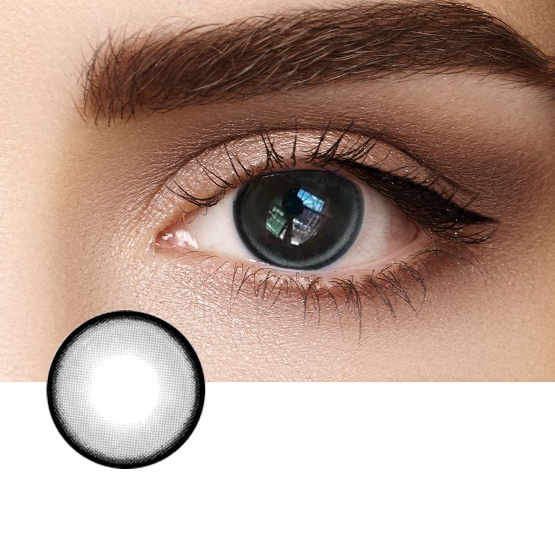 Pearl Grey Prescription Colored Contact Lenses