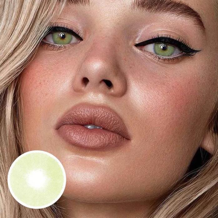 Polar Light Yellow green Prescription Colored Contact Lenses
