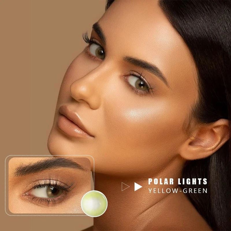 Polar Light Yellow green Prescription Colored Contact Lenses