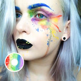 Halloween Rainbow Colored Contact Lenses