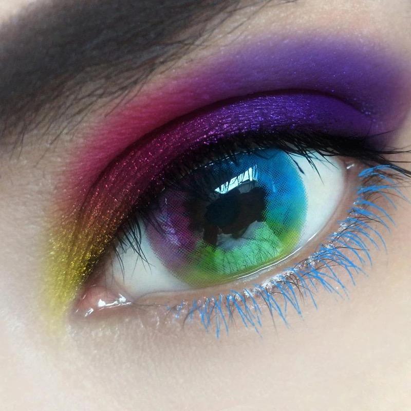 Halloween Rainbow Multi Rainbow Colored Contact Lenses