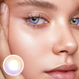 Rainbow Neon Brown Colored Contact Lenses