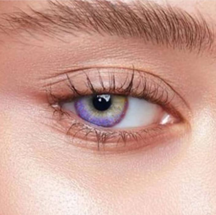 Rainbow Neon Brown Colored Contact Lenses