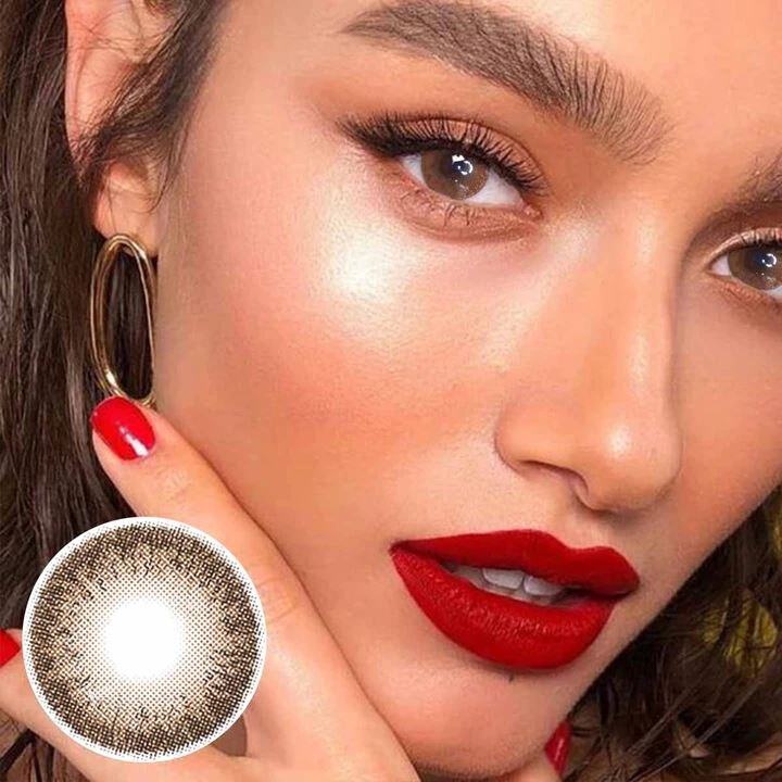 STAR ORBIT Dark Sepia Brown Colored Contact Lenses